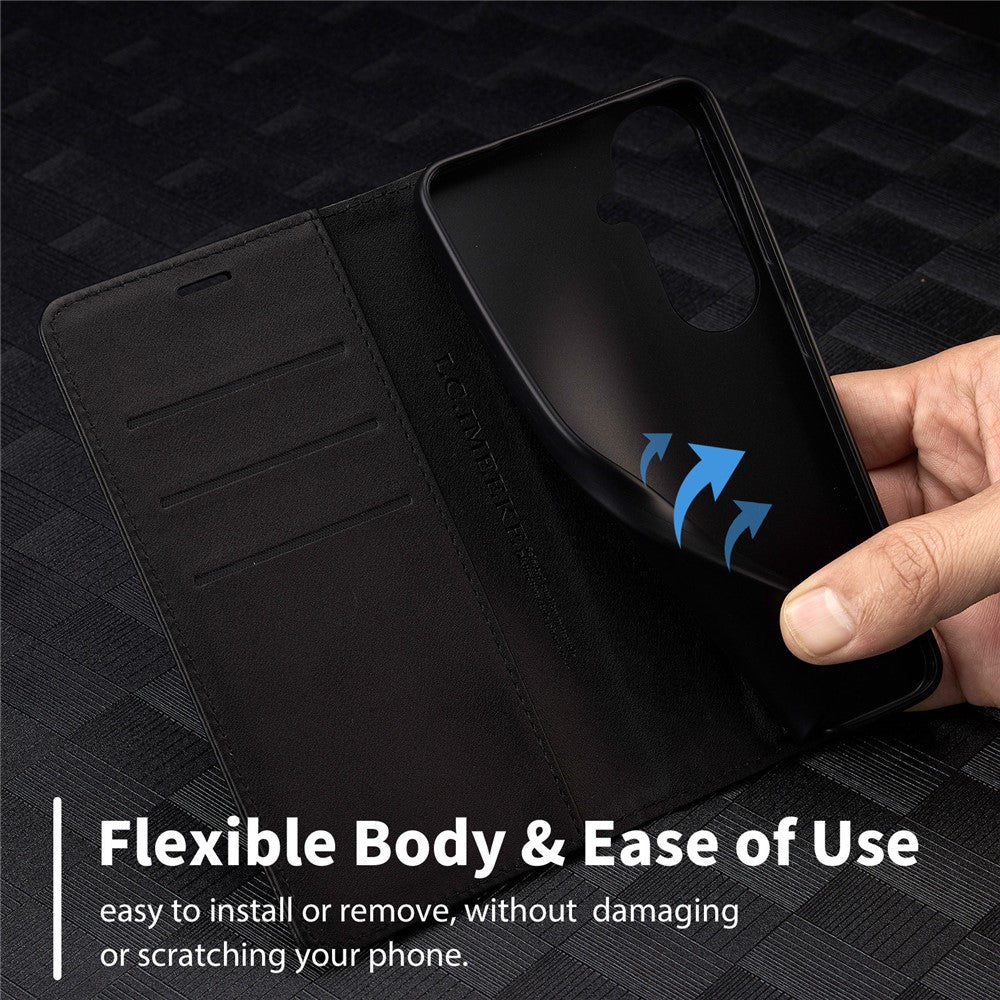 LC.IMEEKE For Samsung Galaxy A27 5G Wallet Case Carbon Fiber Texture Leather Phone Cover
