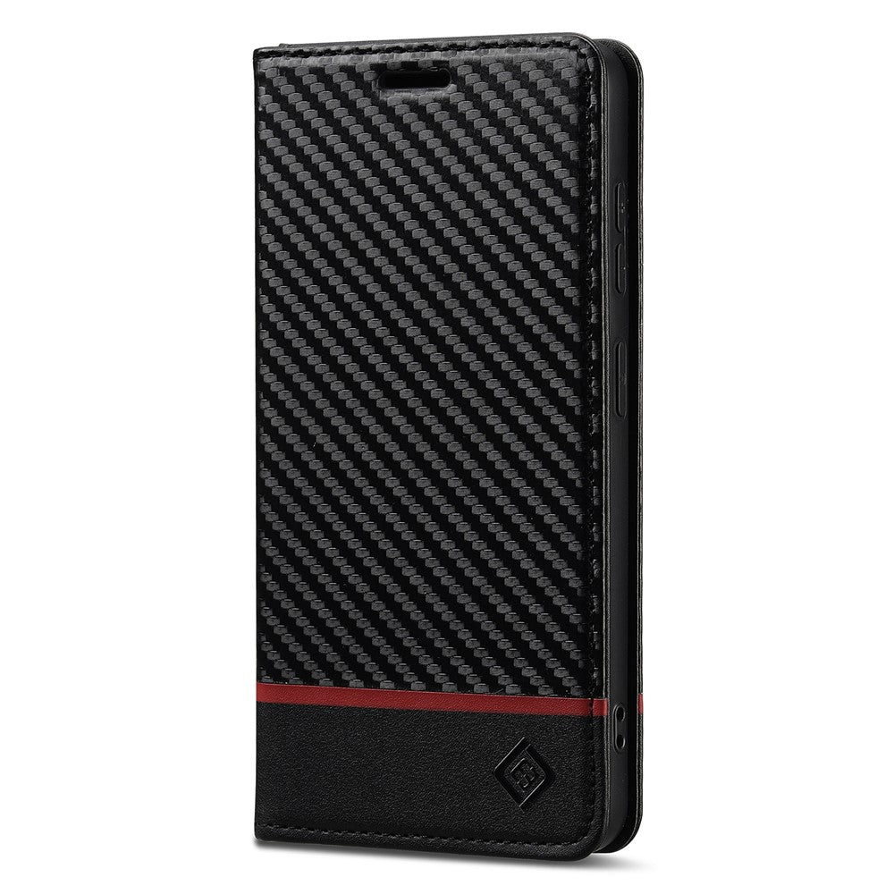 LC.IMEEKE For Samsung Galaxy A27 5G Wallet Case Carbon Fiber Texture Leather Phone Cover