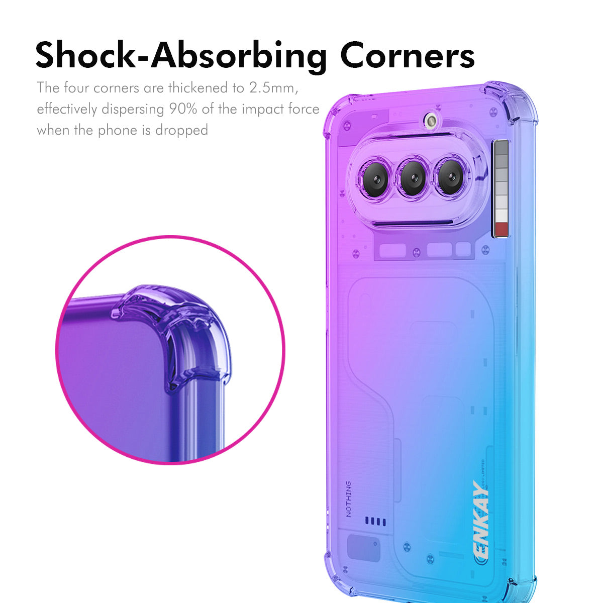 ENKAY for Nothing Phone (4a) TPU Case   Thickened Four Corner Drop-proof Phone Back Cover