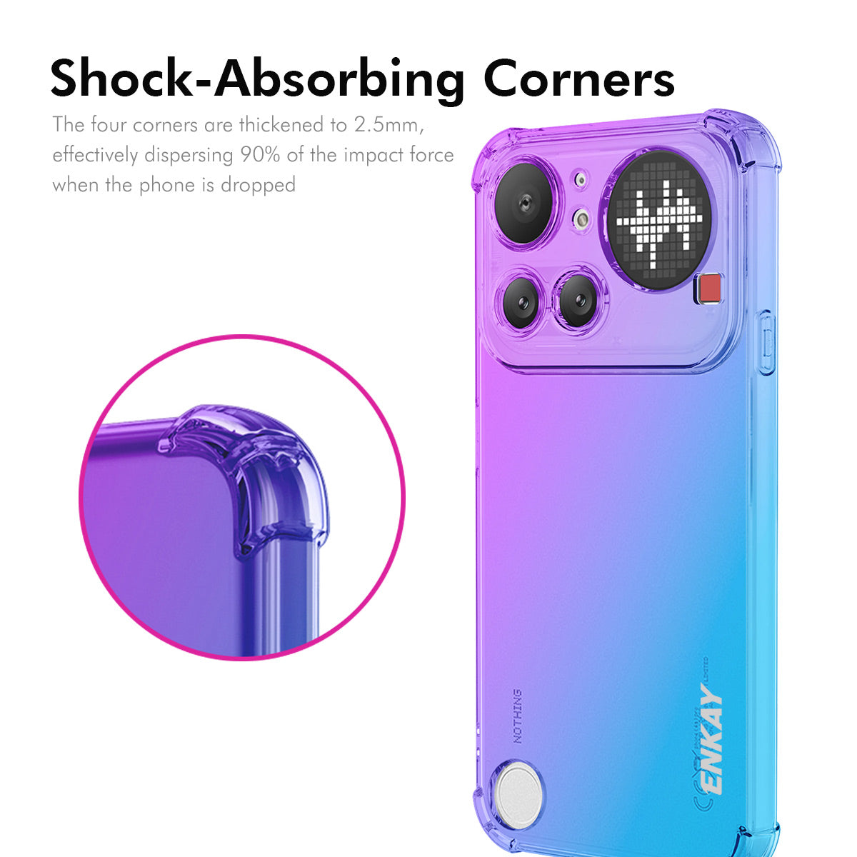 ENKAY for Nothing Phone (4a) Pro TPU Case   Thickened Four Corner Drop-proof Phone Back Cover