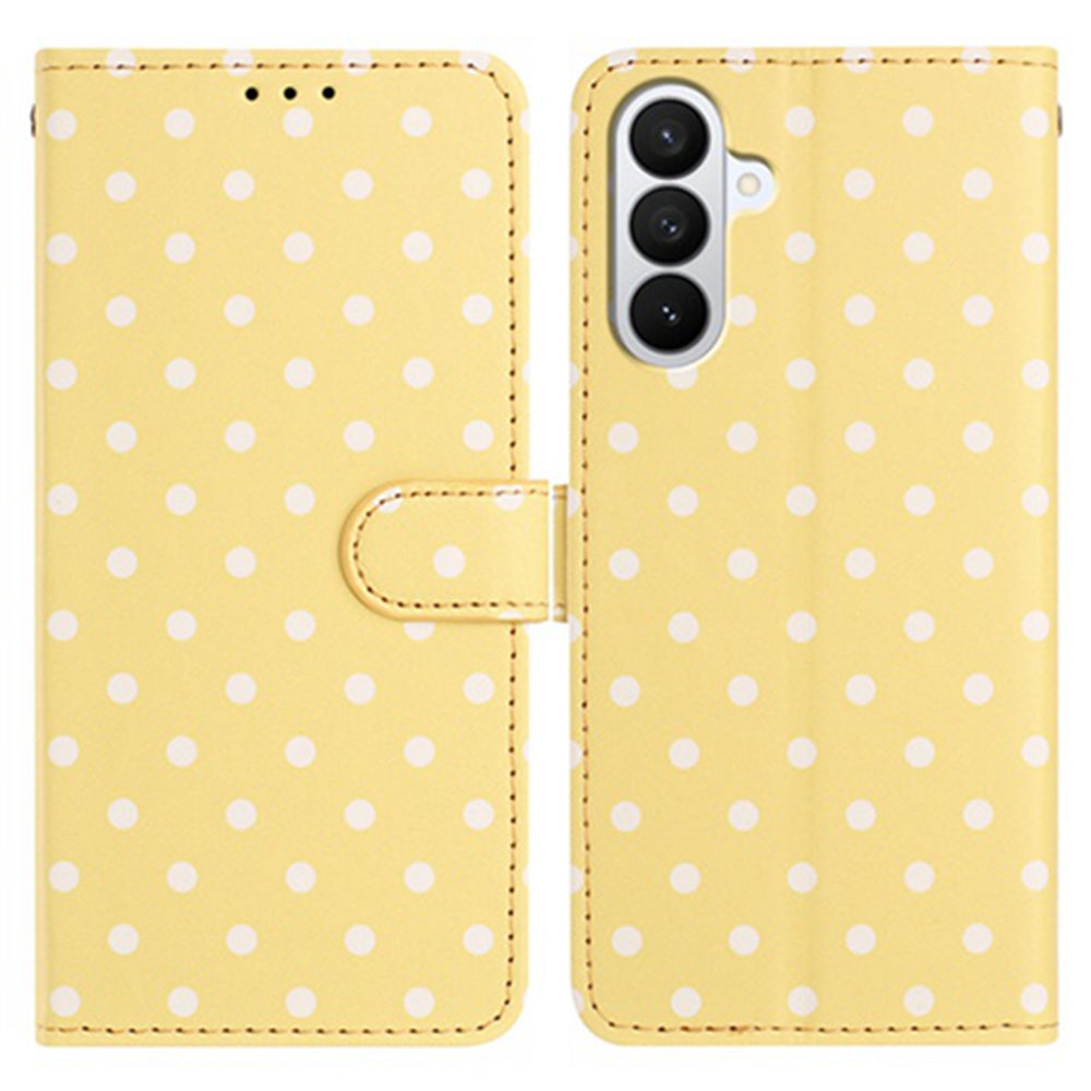 For Samsung Galaxy A27 5G Leather Case Polka Dot Pattern Wallet Stand Folio Phone Cover