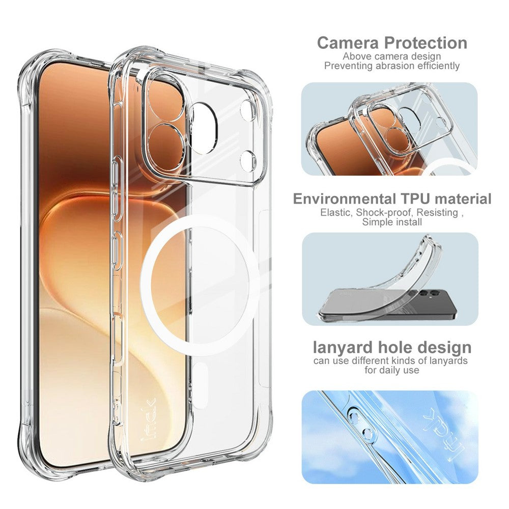IMAK for Honor 600 Pro 5G Magnetic Case Airbag Shockproof Protection TPU Phone Cover