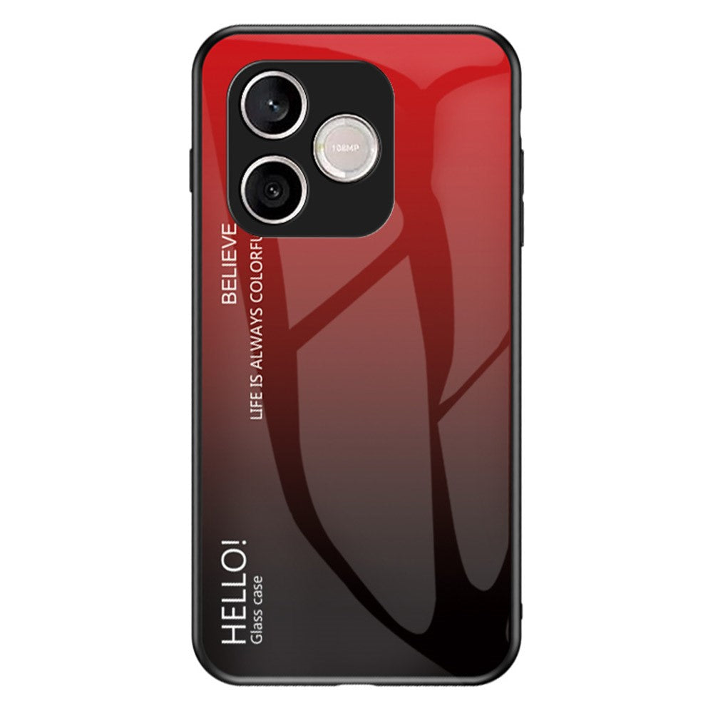 For Honor 600 Lite 5G Case Anti-Scratch Tempered Glass + PC + TPU Phone Cover
