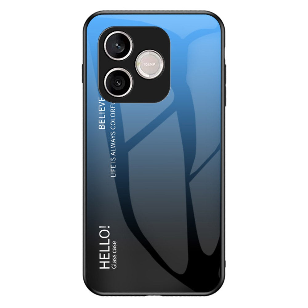 For Honor 600 Lite 5G Case Anti-Scratch Tempered Glass + PC + TPU Phone Cover
