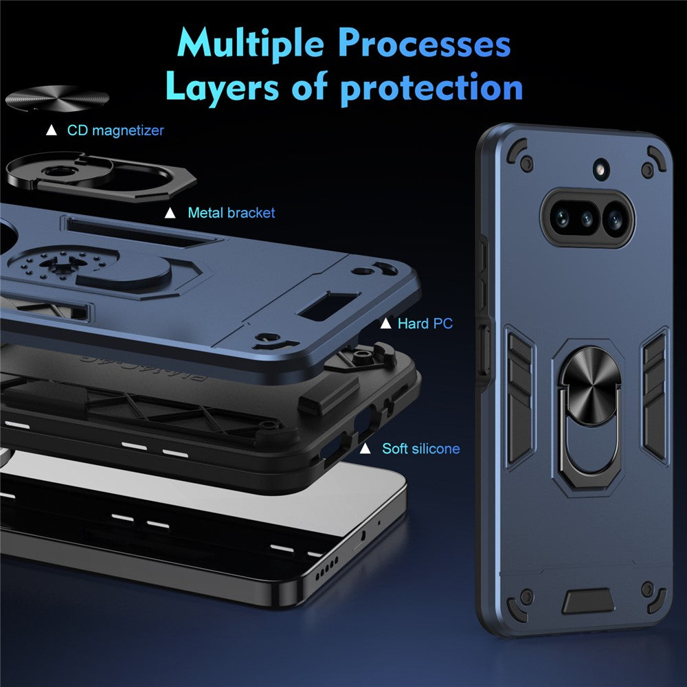 Nothing Phone (4a) Handyhülle – Aus PC + TPU, mit Fallschutz & Ringständer