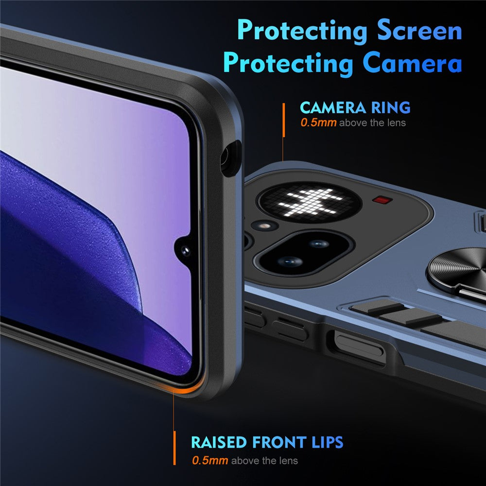 Nothing Phone (4a) Pro Handyhülle – Aus PC + TPU, mit Fallschutz & Ringständer