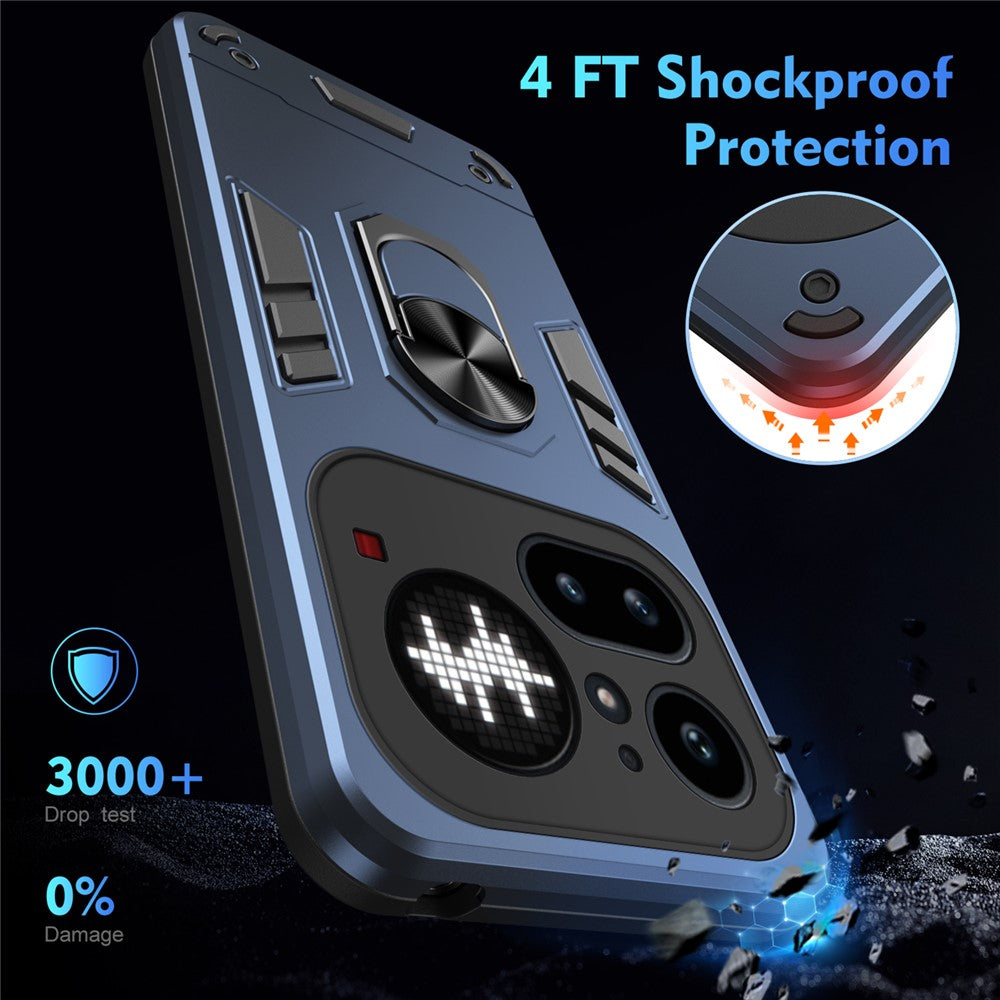Nothing Phone (4a) Pro Handyhülle – Aus PC + TPU, mit Fallschutz & Ringständer