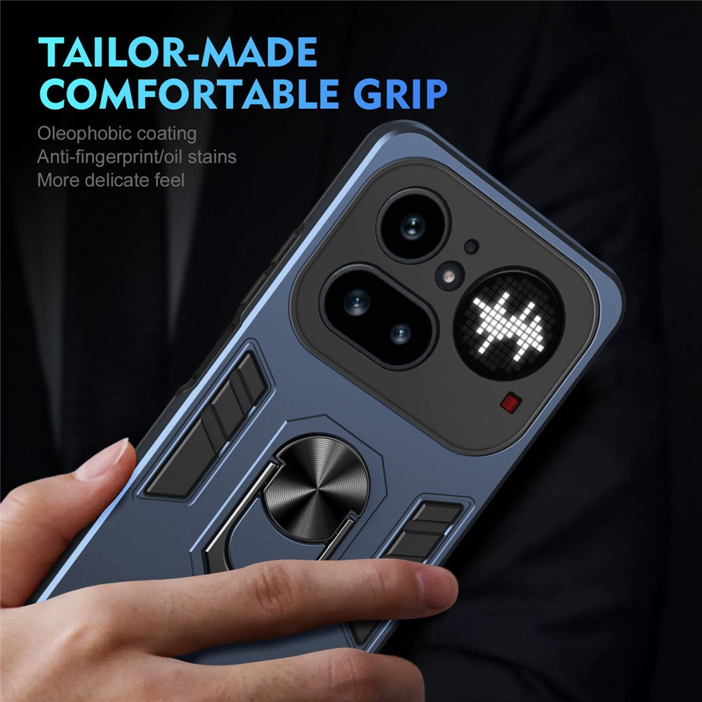 Nothing Phone (4a) Pro Handyhülle – Aus PC + TPU, mit Fallschutz & Ringständer