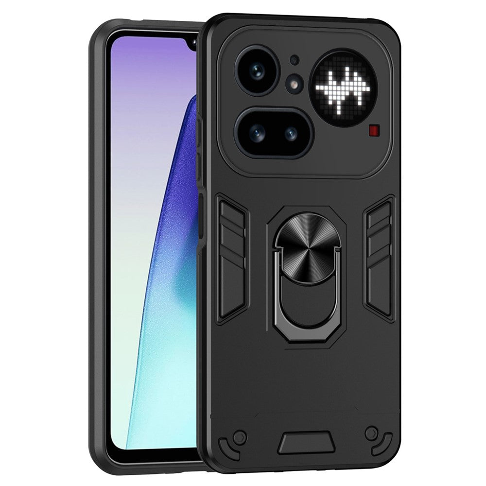 Nothing Phone (4a) Pro Handyhülle – Aus PC + TPU, mit Fallschutz & Ringständer