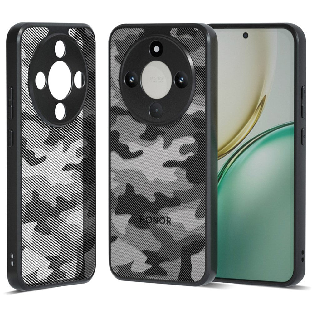 IBMRS Mobile Cover for Honor X9d 5G  /  X70 5G  /  Magic8 Lite 5G Soft TPU + Hard PC Case with Wrist Strap (Precision Cutouts)