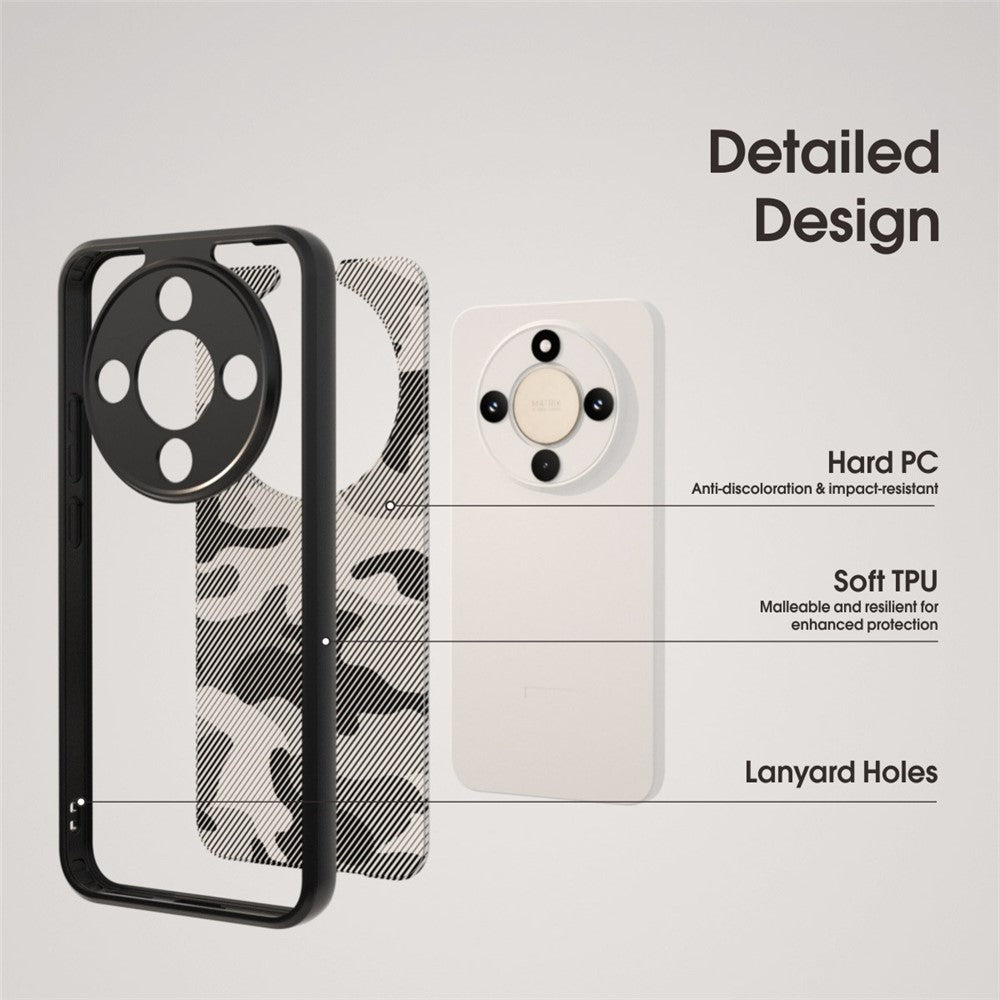 IBMRS Mobile Cover for Honor X9d 5G  /  X70 5G  /  Magic8 Lite 5G Soft TPU + Hard PC Case with Wrist Strap (Precision Cutouts)