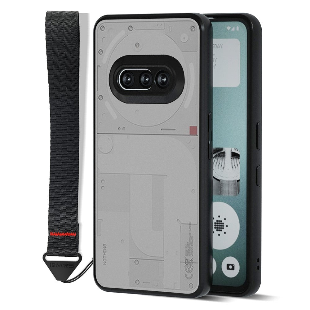 IBMRS for Nothing Phone (3a) Mobile Cover Soft TPU + Hard PC Case with Wrist Strap (Precision Cutouts)