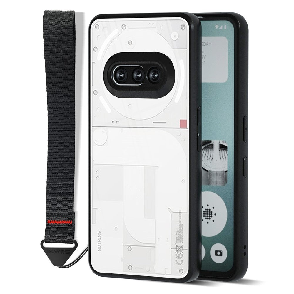IBMRS for Nothing Phone (3a) Mobile Cover Soft TPU + Hard PC Case with Wrist Strap (Precision Cutouts)
