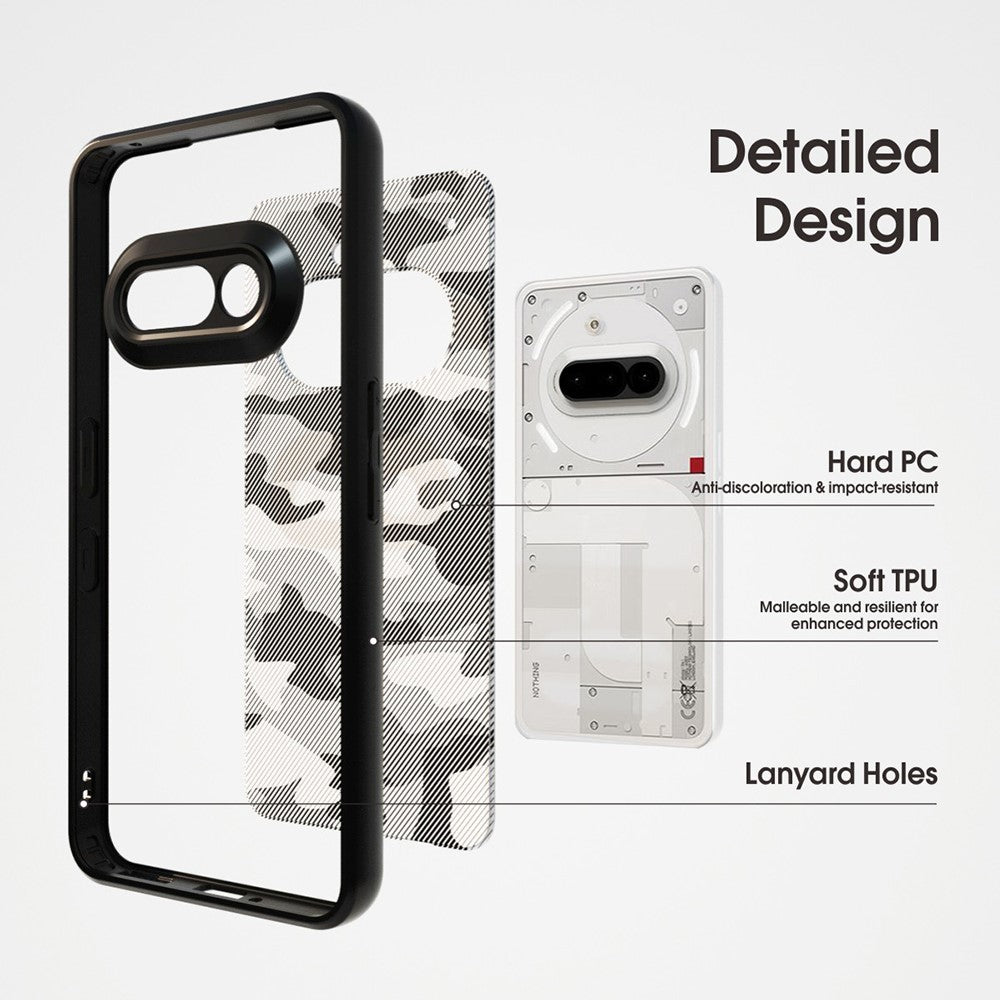 IBMRS for Nothing Phone (3a) Mobile Cover Soft TPU + Hard PC Case with Wrist Strap (Precision Cutouts)