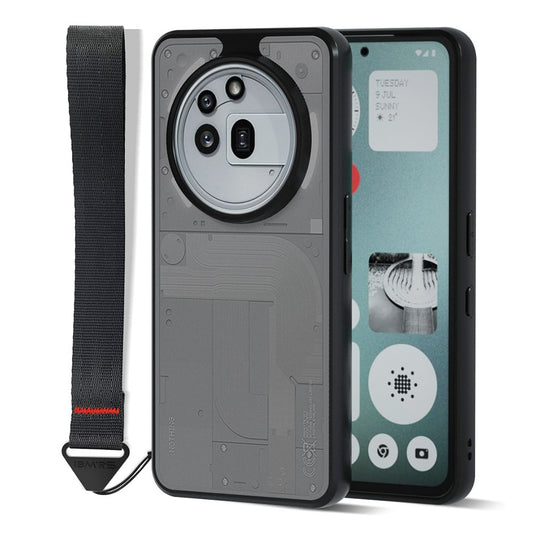IBMRS for Nothing Phone (3a) Pro Mobile Cover Soft TPU + Hard PC Case with Wrist Strap (Precision Cutouts)