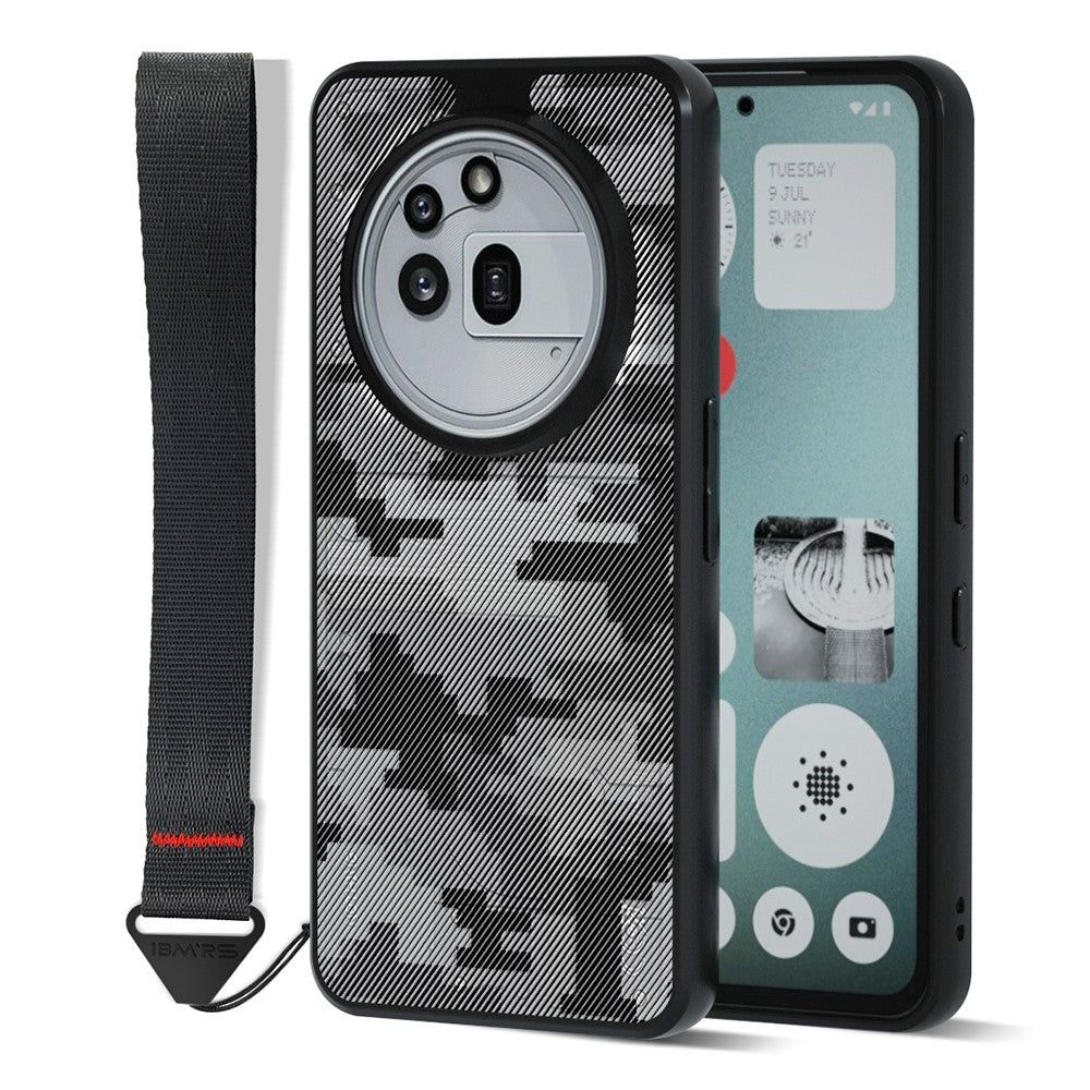 IBMRS for Nothing Phone (3a) Pro Mobile Cover Soft TPU + Hard PC Case with Wrist Strap (Precision Cutouts)