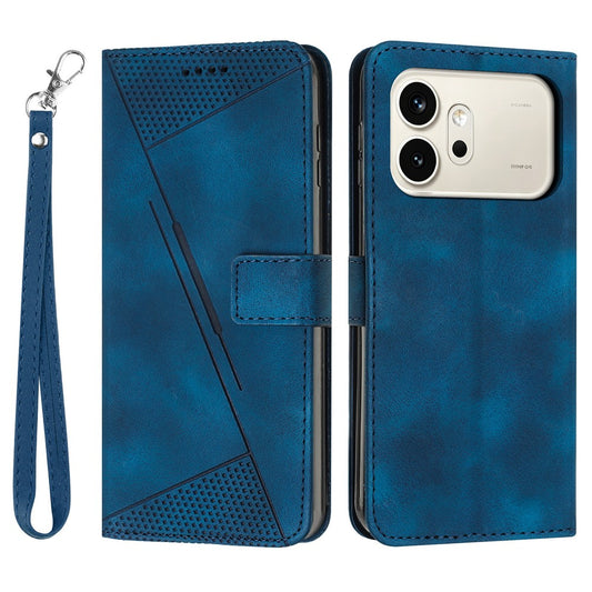 Honor 600 5G / Honor 600 Pro 5G Handyhülle – 600 Pro 5G Lederhülle mit bedrucktem dreieckigem Handycover und Handschlaufe