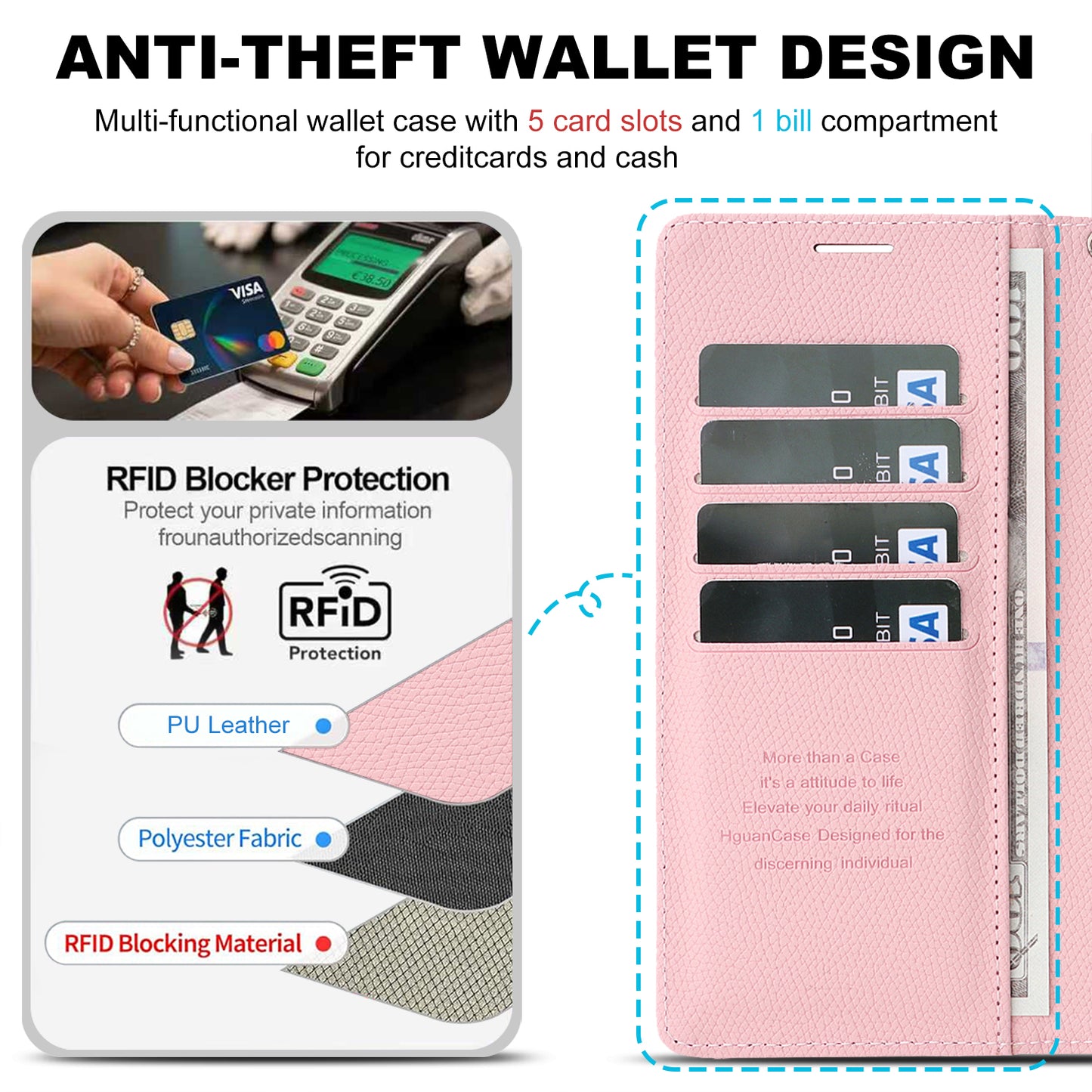 For Google Pixel 10a HGUANCASE Case Wallet Stand Detachable Vintage Leather Phone Cover with Wrist Strap