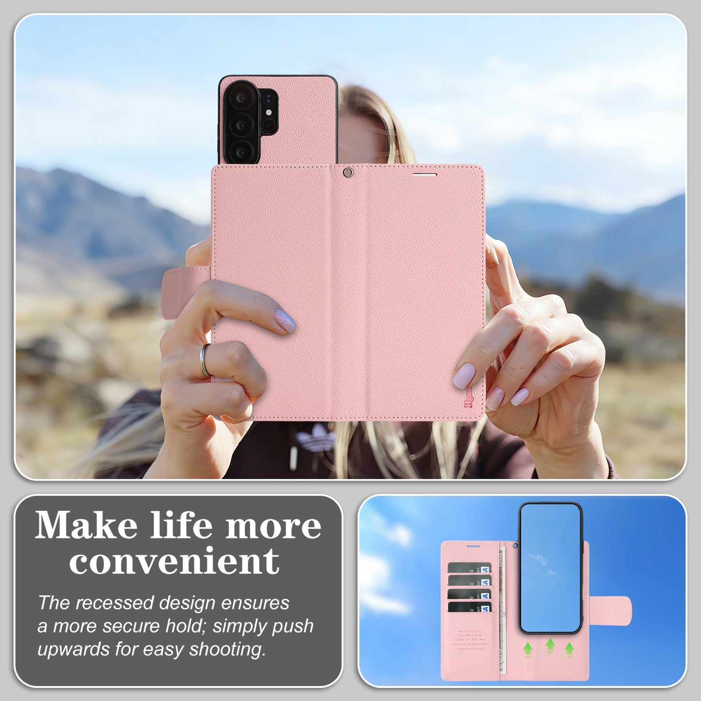 For Samsung Galaxy S26 Ultra HGUANCASE Case Wallet Stand Detachable Vintage Leather Phone Cover with Wrist Strap