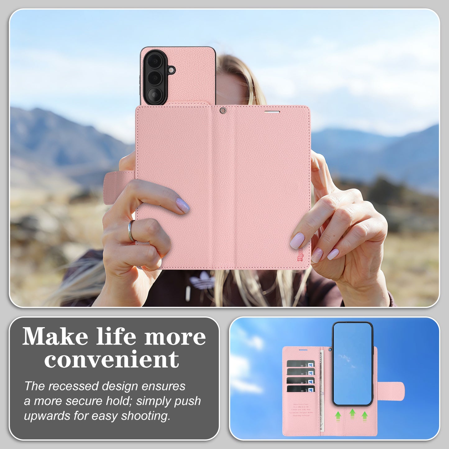 For Samsung Galaxy S26 HGUANCASE Case Wallet Stand Detachable Vintage Leather Phone Cover with Wrist Strap