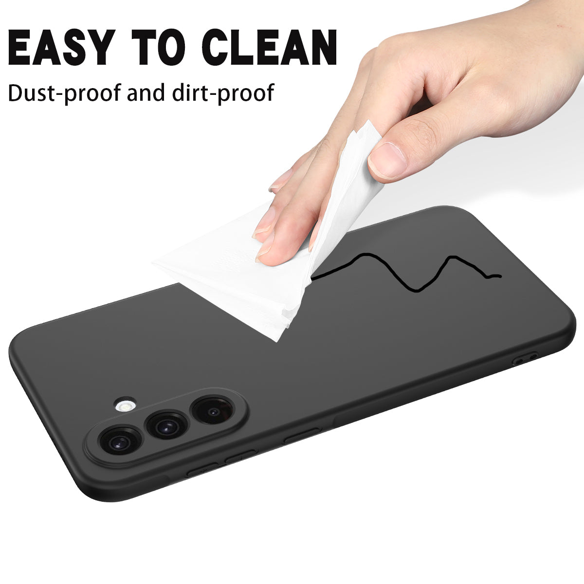 For Samsung Galaxy A27 5G Liquid Silicone Case Phone Back Cover with Hand Strap