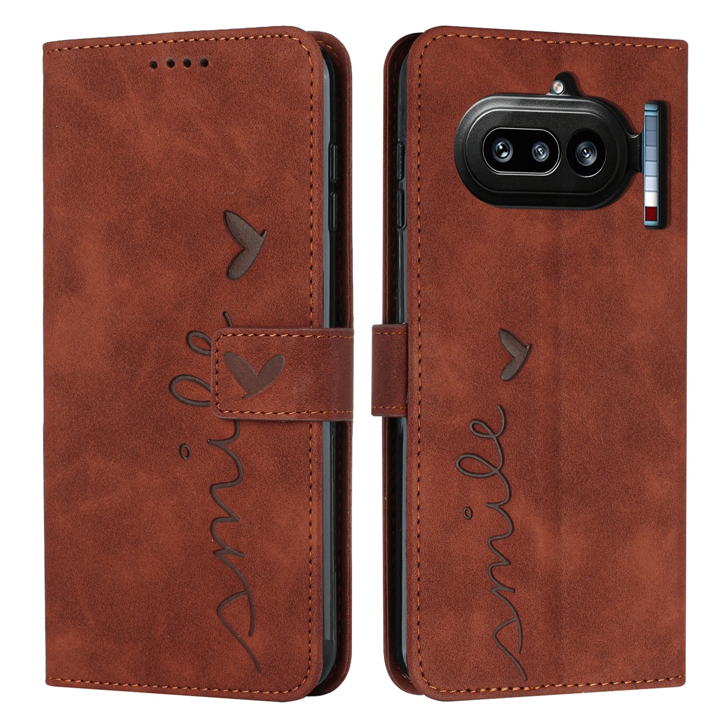 Nothing Phone (4a) Wallet-Handyhülle – Mit Aufdruck, hautfreundliches PU-Leder, Ständer, magnetischer Stoßschutz, mit Tragegurt
