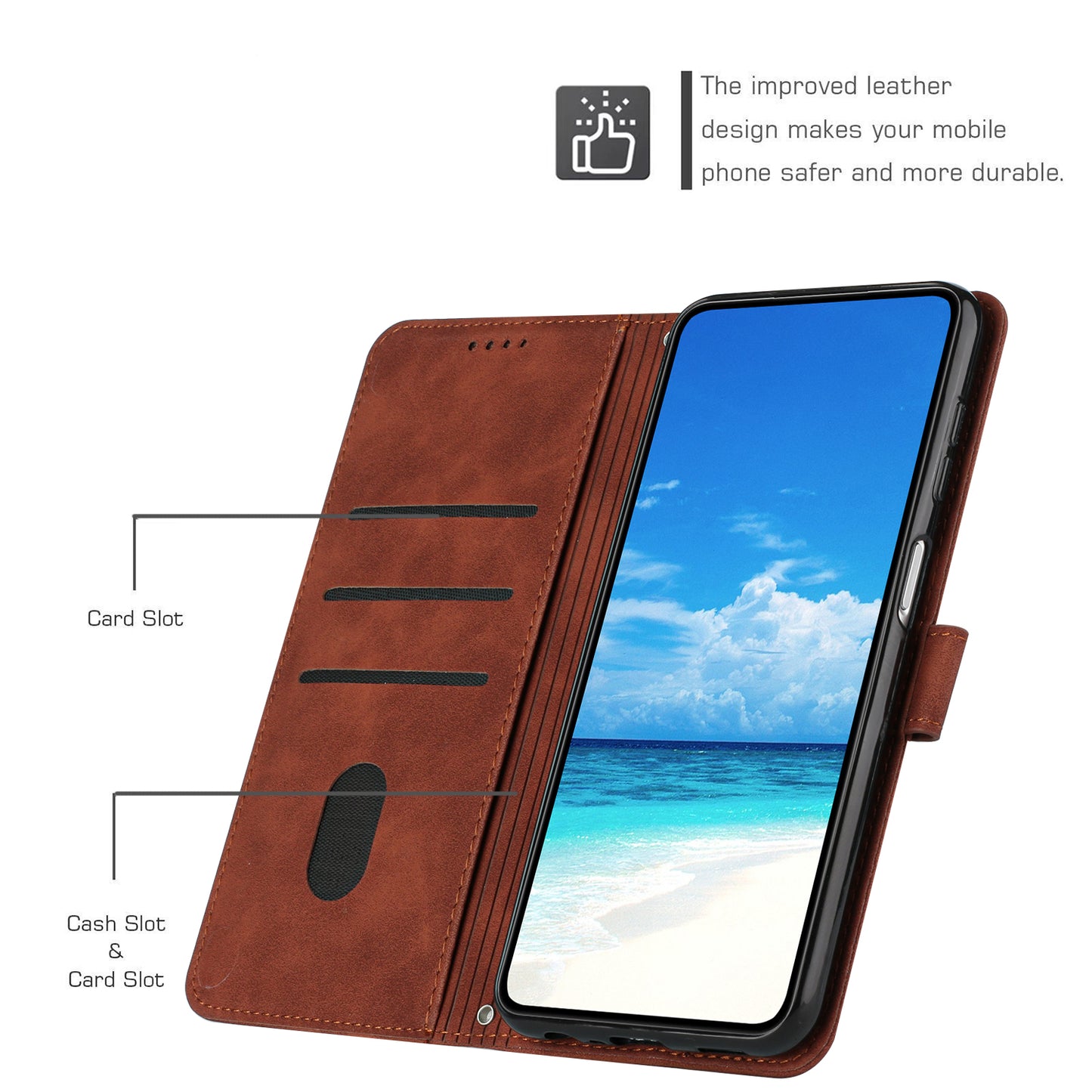 Nothing Phone (4a) Wallet-Handyhülle – Mit Aufdruck, hautfreundliches PU-Leder, Ständer, magnetischer Stoßschutz, mit Tragegurt