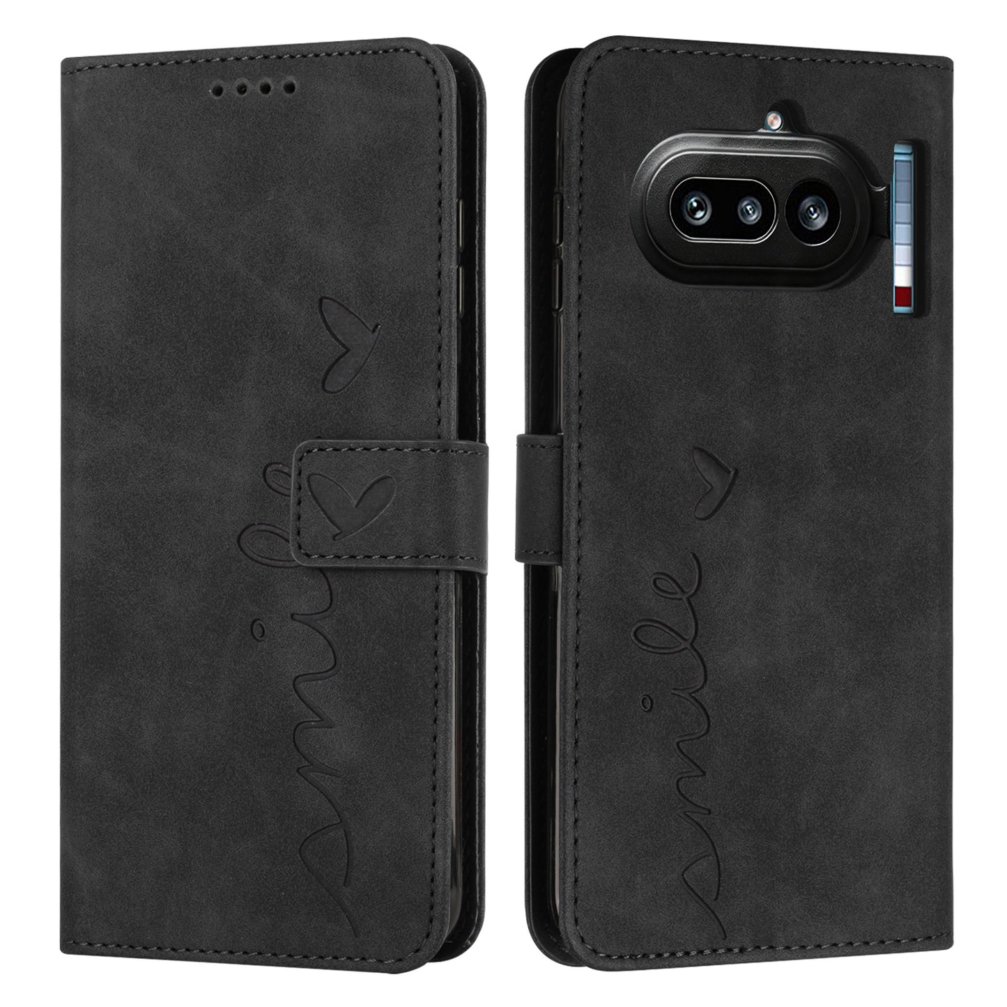 Nothing Phone (4a) Wallet-Handyhülle – Mit Aufdruck, hautfreundliches PU-Leder, Ständer, magnetischer Stoßschutz, mit Tragegurt