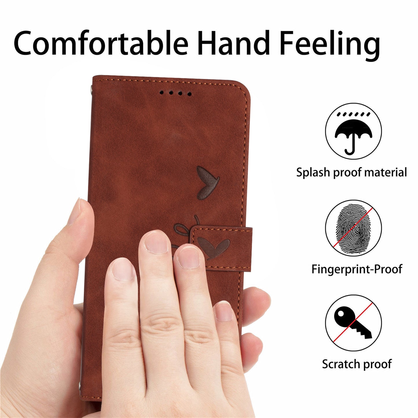 Nothing Phone (4a) Pro Wallet-Handyhülle – Mit Aufdruck, hautfreundliches PU-Leder, Ständer, magnetischer Stoßschutz, mit Tragegurt