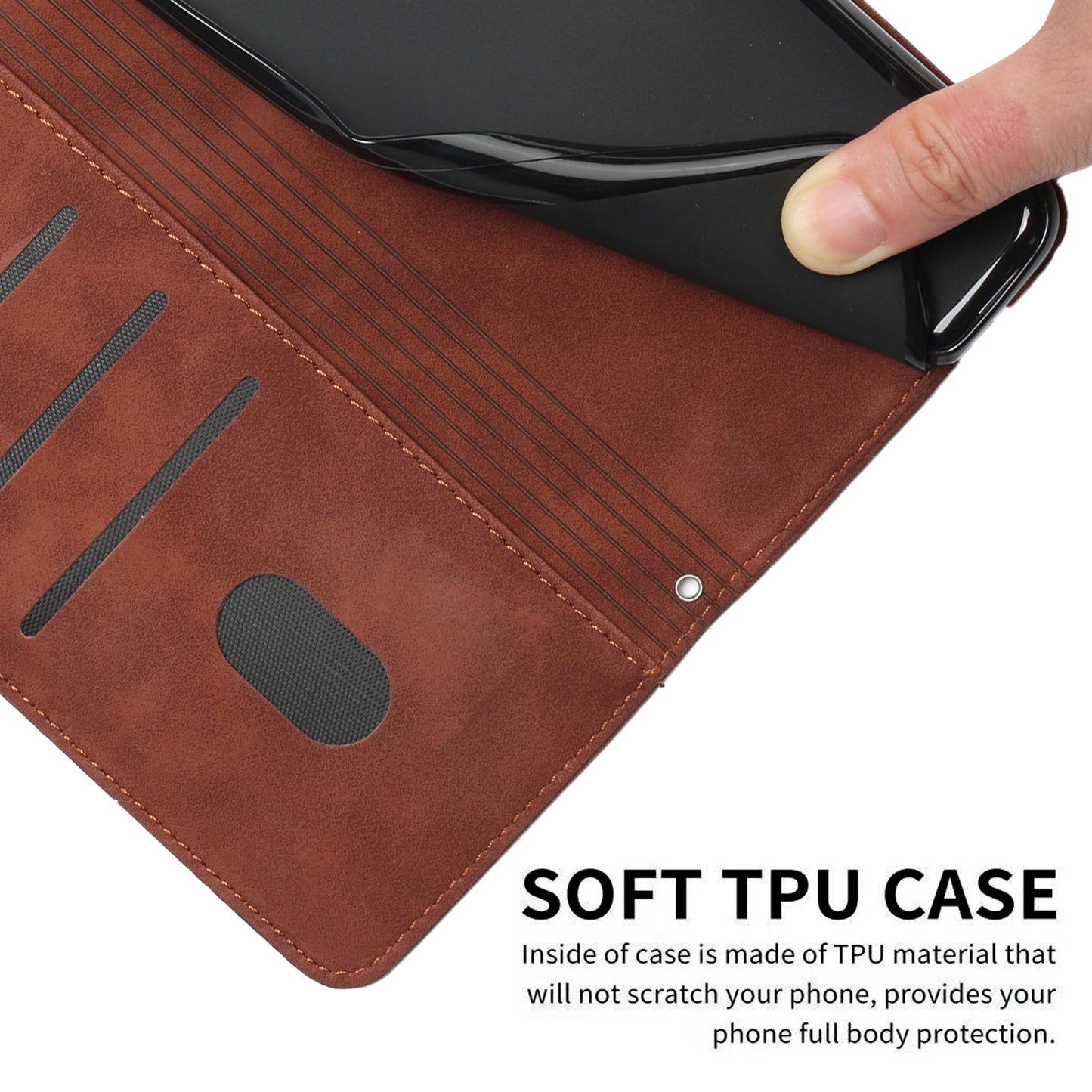 Nothing Phone (4a) Pro Wallet-Handyhülle – Mit Aufdruck, hautfreundliches PU-Leder, Ständer, magnetischer Stoßschutz, mit Tragegurt