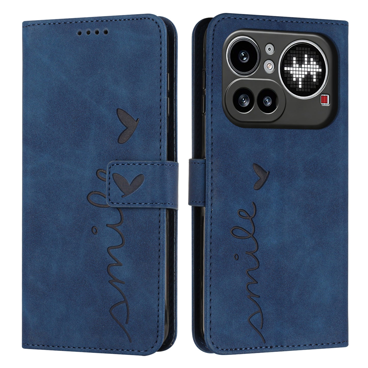 Nothing Phone (4a) Pro Wallet-Handyhülle – Mit Aufdruck, hautfreundliches PU-Leder, Ständer, magnetischer Stoßschutz, mit Tragegurt