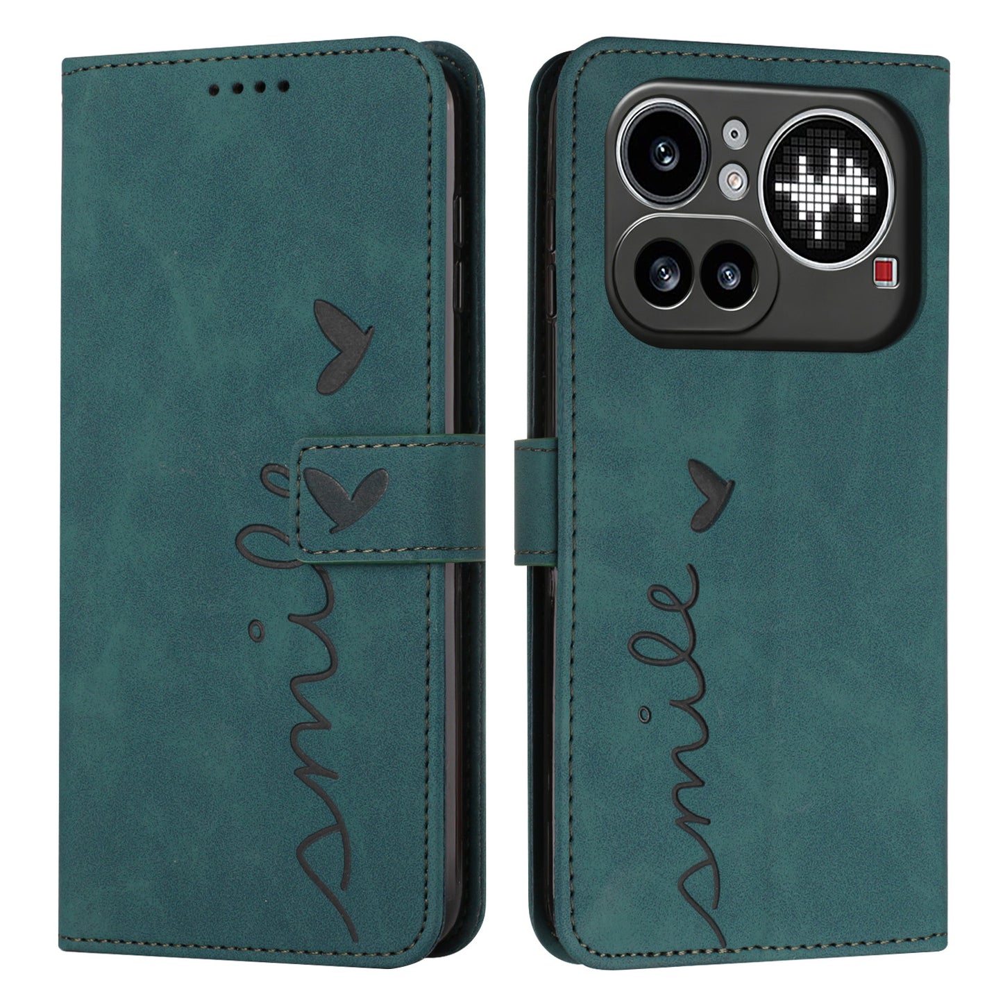 Nothing Phone (4a) Pro Wallet-Handyhülle – Mit Aufdruck, hautfreundliches PU-Leder, Ständer, magnetischer Stoßschutz, mit Tragegurt