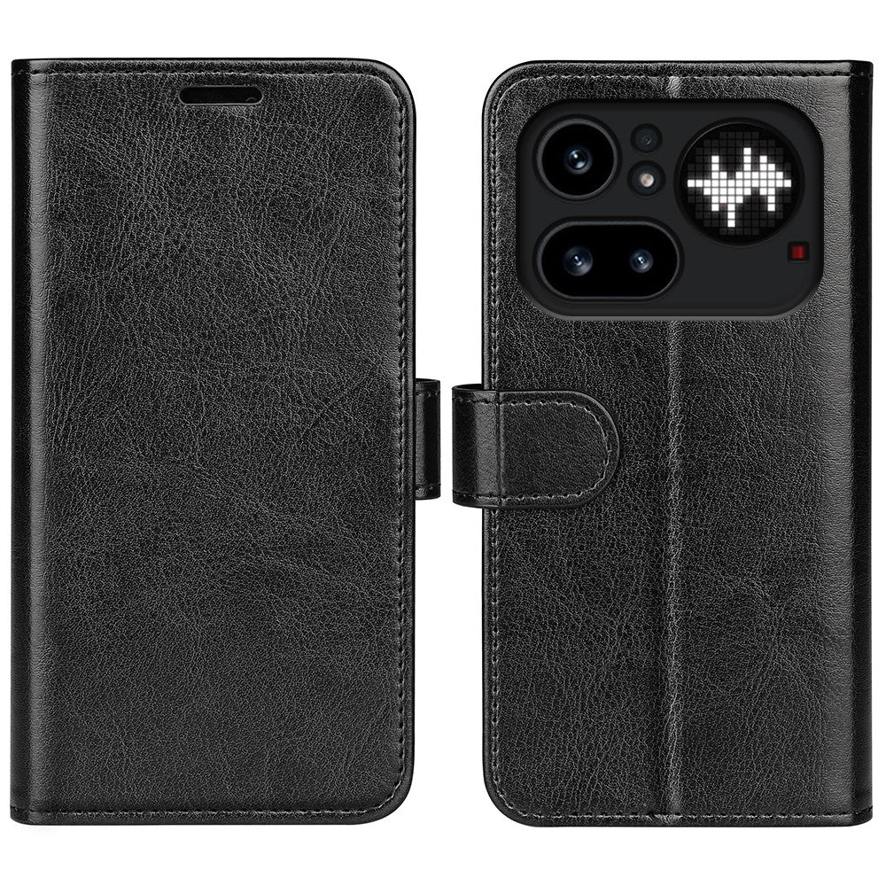 Nothing Phone (4a) Pro Wallet-Handyhülle – Aus strukturiertem PU-Leder & TPU, Klapphandyhülle