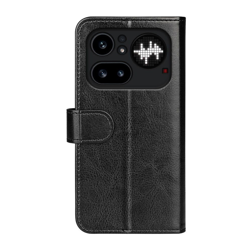 Nothing Phone (4a) Pro Wallet-Handyhülle – Aus strukturiertem PU-Leder & TPU, Klapphandyhülle