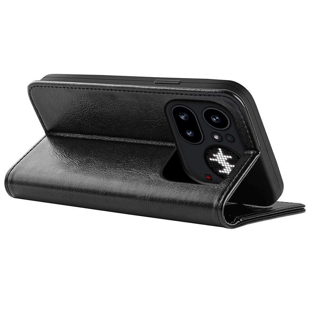 Nothing Phone (4a) Pro Wallet-Handyhülle – Aus strukturiertem PU-Leder & TPU, Klapphandyhülle