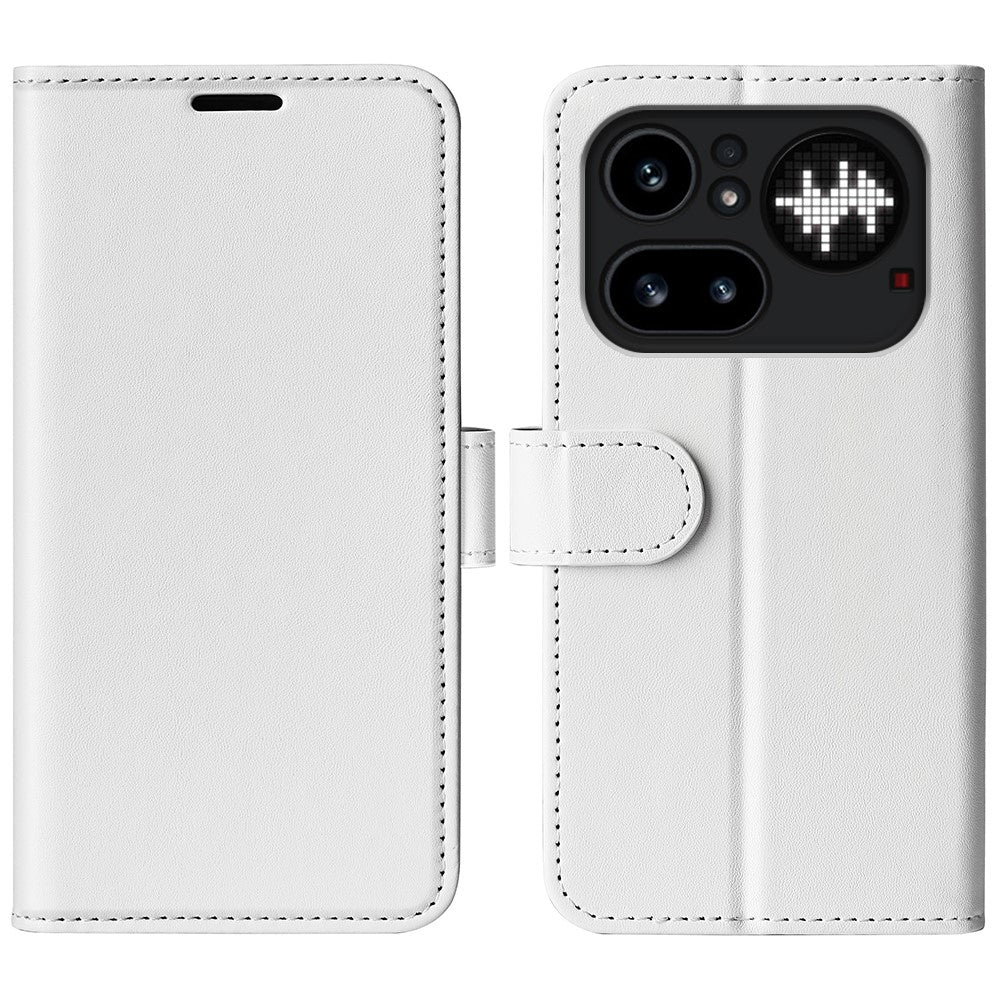 Nothing Phone (4a) Pro Wallet-Handyhülle – Aus strukturiertem PU-Leder & TPU, Klapphandyhülle