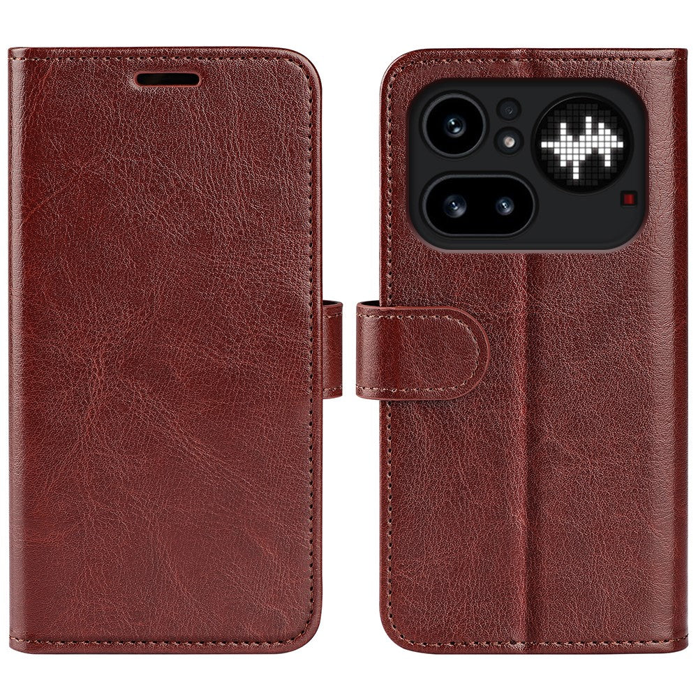 Nothing Phone (4a) Pro Wallet-Handyhülle – Aus strukturiertem PU-Leder & TPU, Klapphandyhülle
