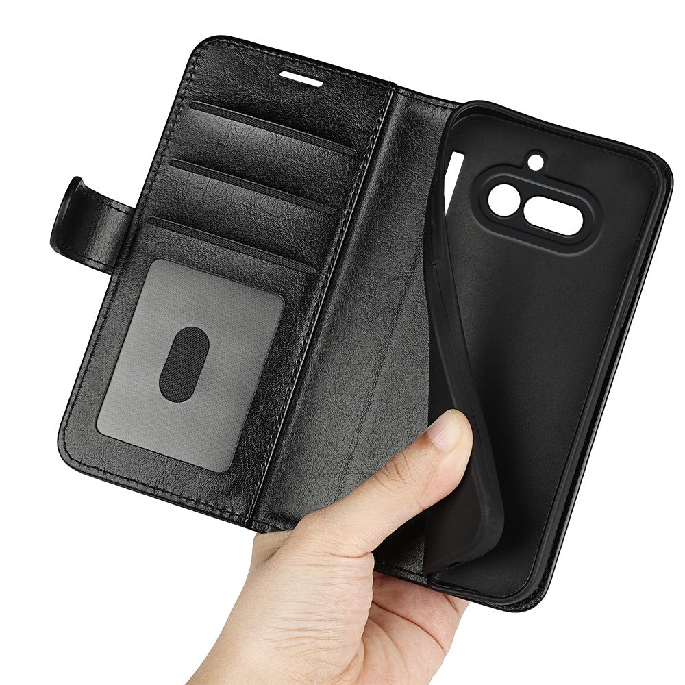 Nothing Phone (4a) Wallet-Handyhülle – Aus strukturiertem PU-Leder & TPU, Klapphandyhülle