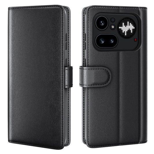 Nothing Phone (4a) Pro Wallet-Handyhülle – Aus echtem Spaltleder, mit integriertem Ständer