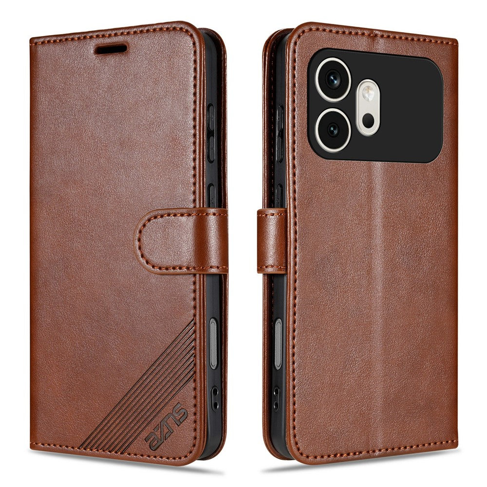 AZNS For Honor 600 5G Case Anti-Scratch PU Leather Stand Wallet Phone Cover