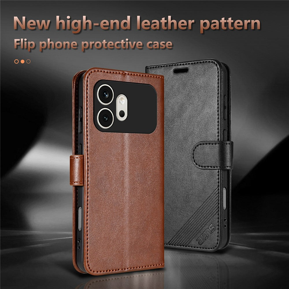AZNS For Honor 600 5G Case Anti-Scratch PU Leather Stand Wallet Phone Cover