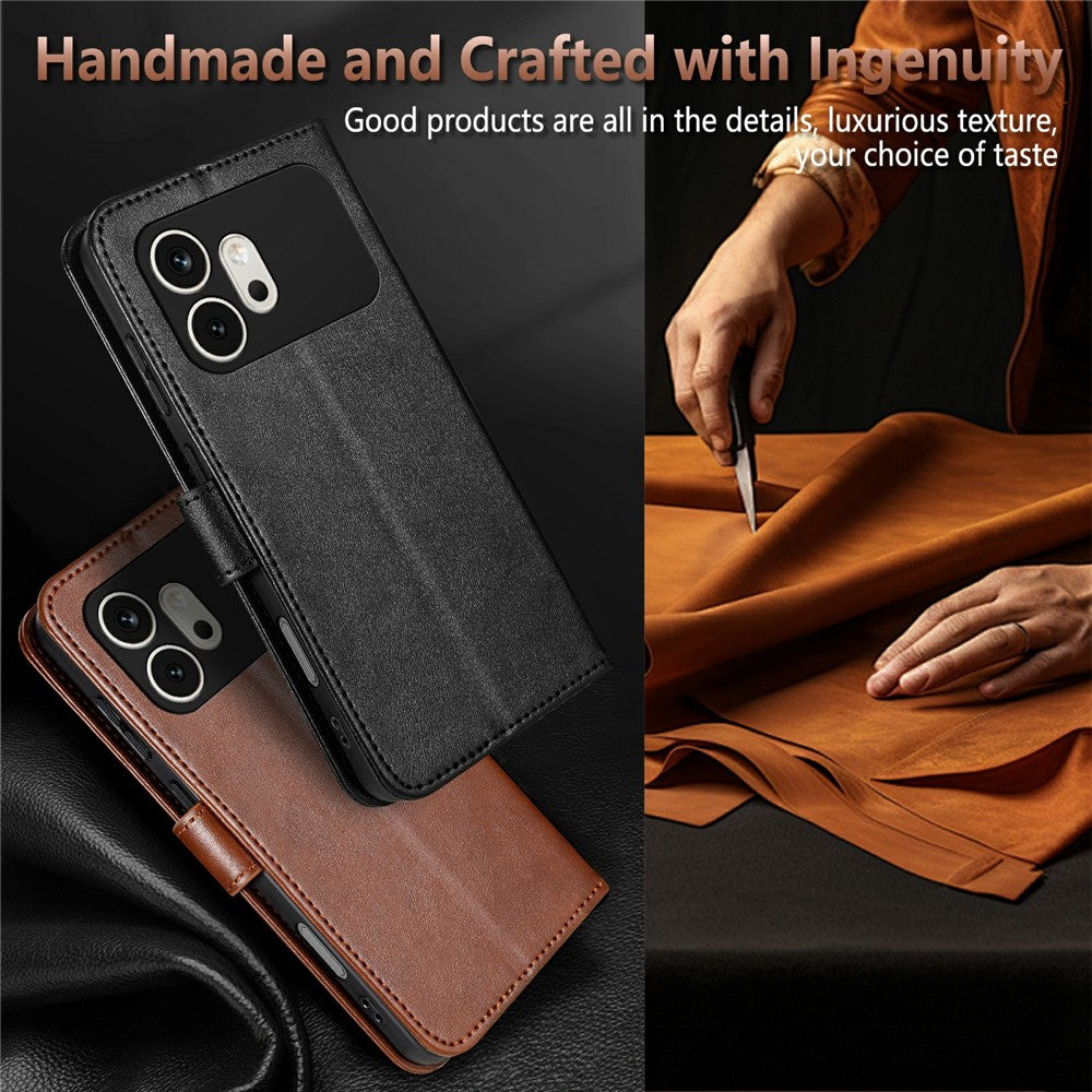 AZNS For Honor 600 5G Case Anti-Scratch PU Leather Stand Wallet Phone Cover