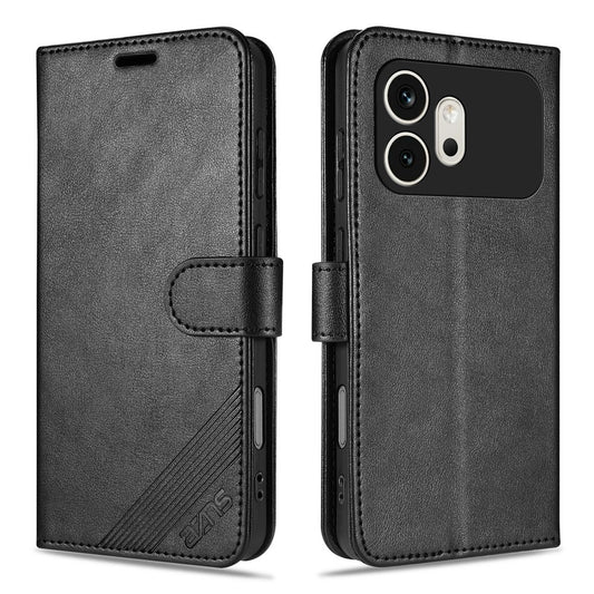 Honor 600 5G Handyhülle – AZNS aus kratzfestem PU-Leder mit Standfunktion, Brieftaschen