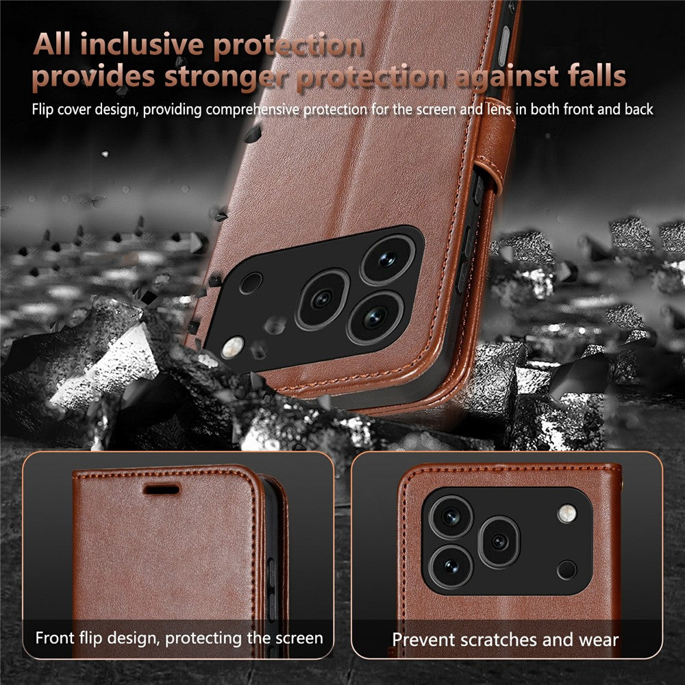 AZNS For Honor 600 Pro 5G Case Anti-Scratch PU Leather Stand Wallet Phone Cover