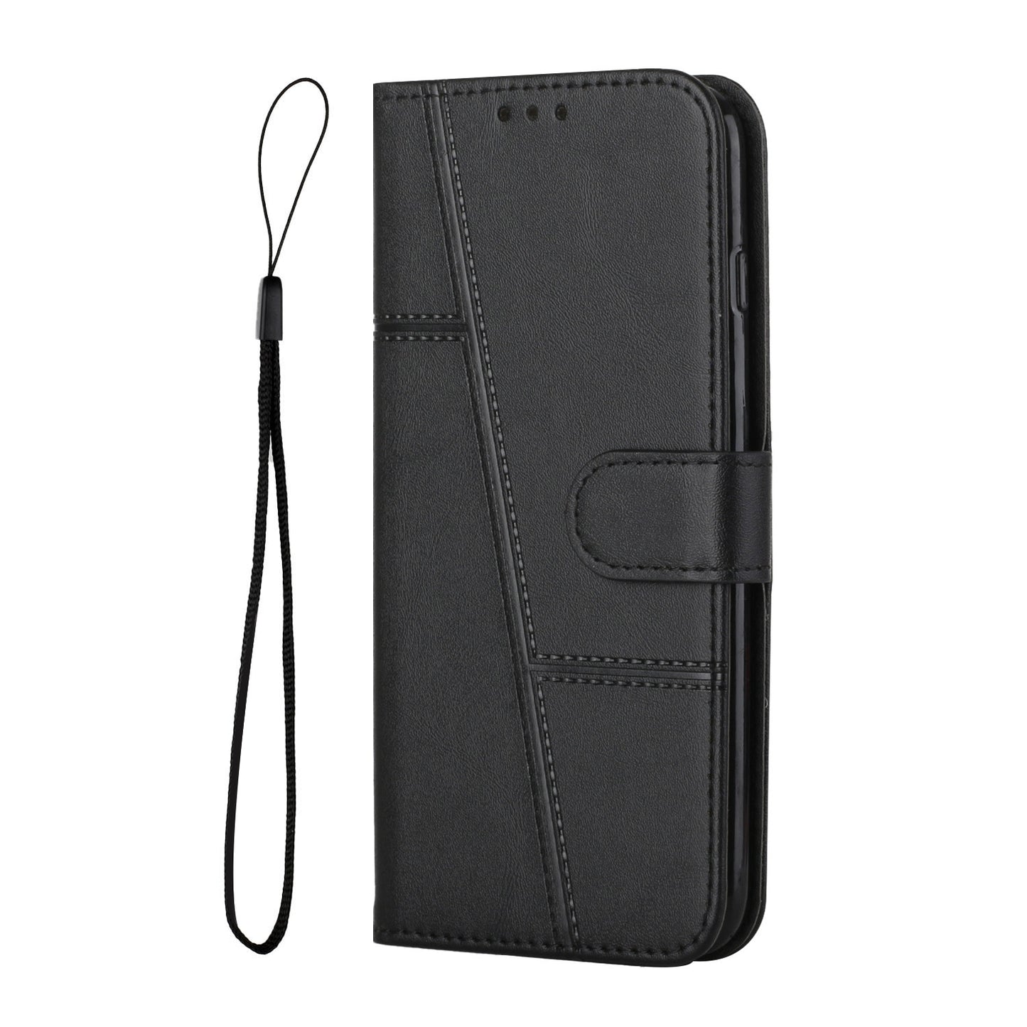 Nothing Phone (4a) Wallet-Handyhülle – Schutzhülle aus PU-Leder, mit Ziernähten, Magnetverschluss, Standfunktion & Handschlaufe