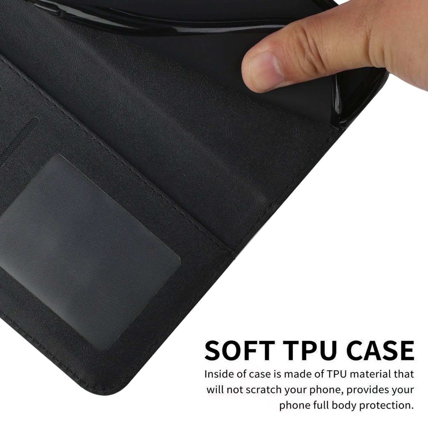 Nothing Phone (4a) Wallet-Handyhülle – Schutzhülle aus PU-Leder, mit Ziernähten, Magnetverschluss, Standfunktion & Handschlaufe