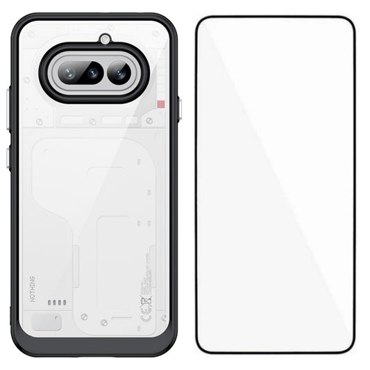 Nothing Phone (4a) Handyhülle – TPU-Acryl-Abdeckung mit gehärtetem Glas (große Linsenöffnung)