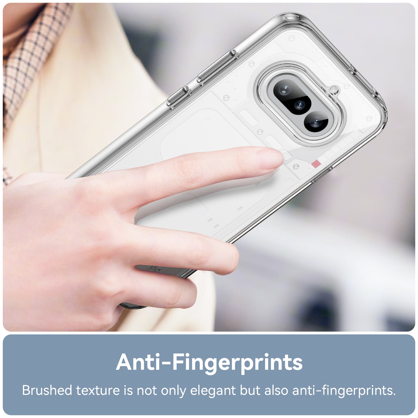 Nothing Phone (4a) Handyhülle – TPU-Acryl-Abdeckung mit gehärtetem Glas (große Linsenöffnung)