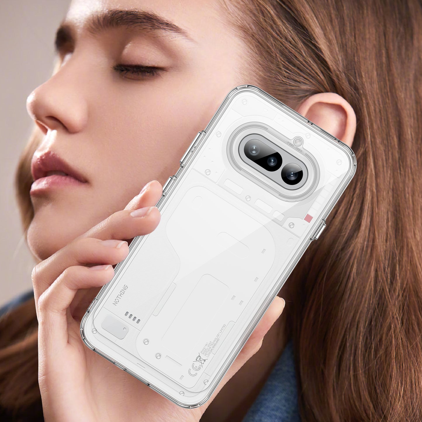 Nothing Phone (4a) Handyhülle – TPU-Acryl-Abdeckung mit gehärtetem Glas (große Linsenöffnung)