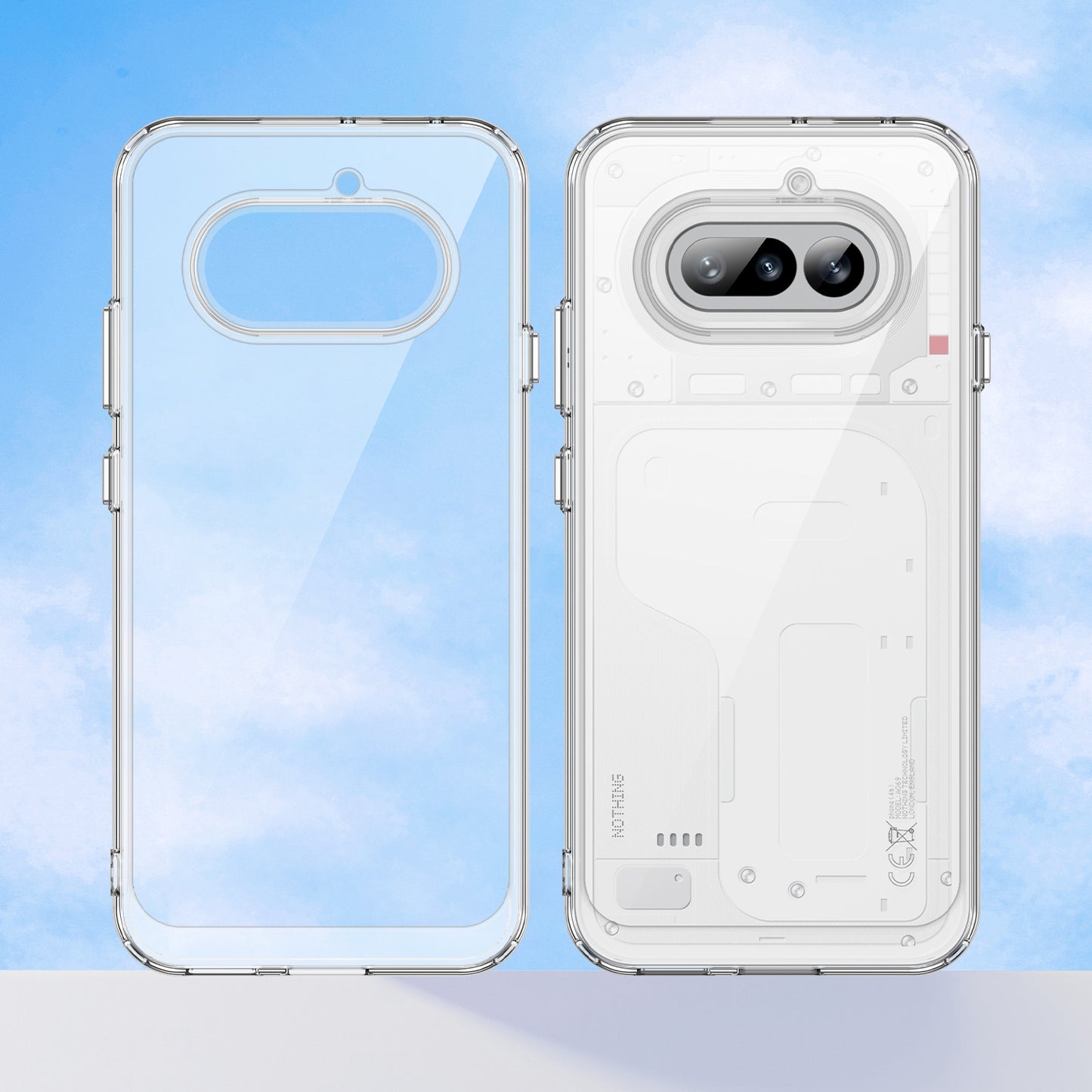 Nothing Phone (4a) Handyhülle – TPU-Acryl-Abdeckung mit gehärtetem Glas (große Linsenöffnung)